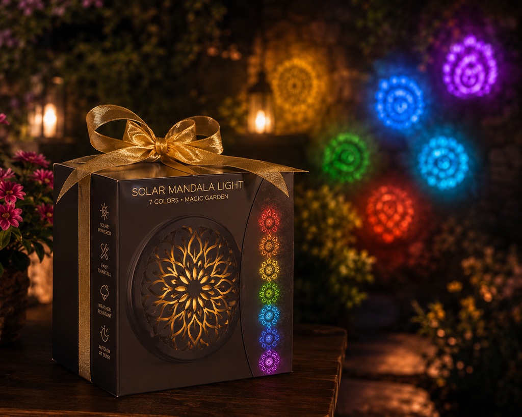 Solar Mandala Garden Light — Outdoor Decorative Wall Lamp