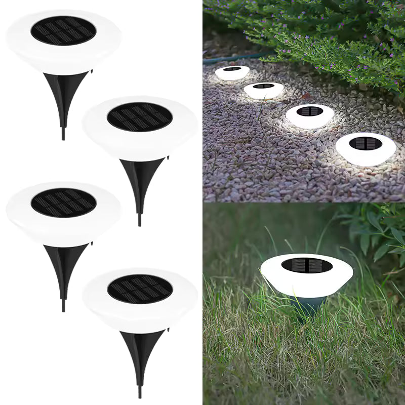 HaloGlow Solar Ground Lights – Waterproof LED Landscape Lighting