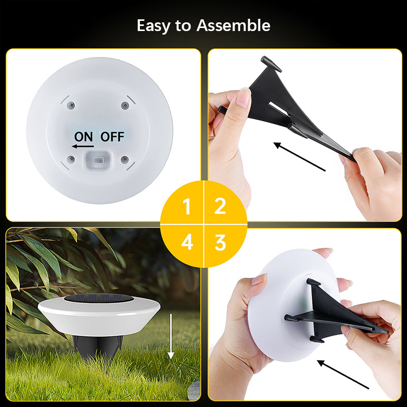 HaloGlow Solar Ground Lights – Waterproof LED Landscape Lighting