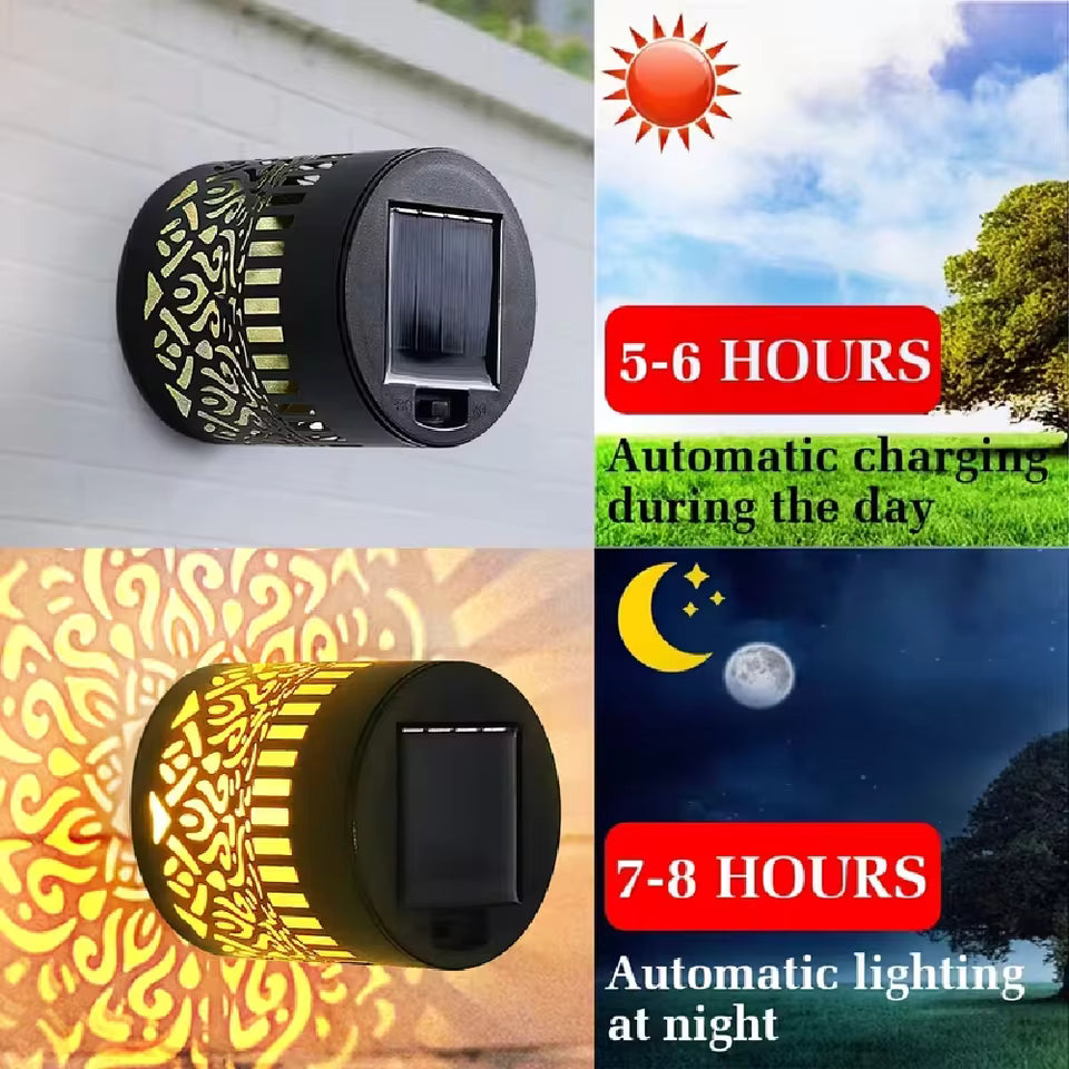 Solar Mandala Garden Light — Outdoor Decorative Wall Lamp