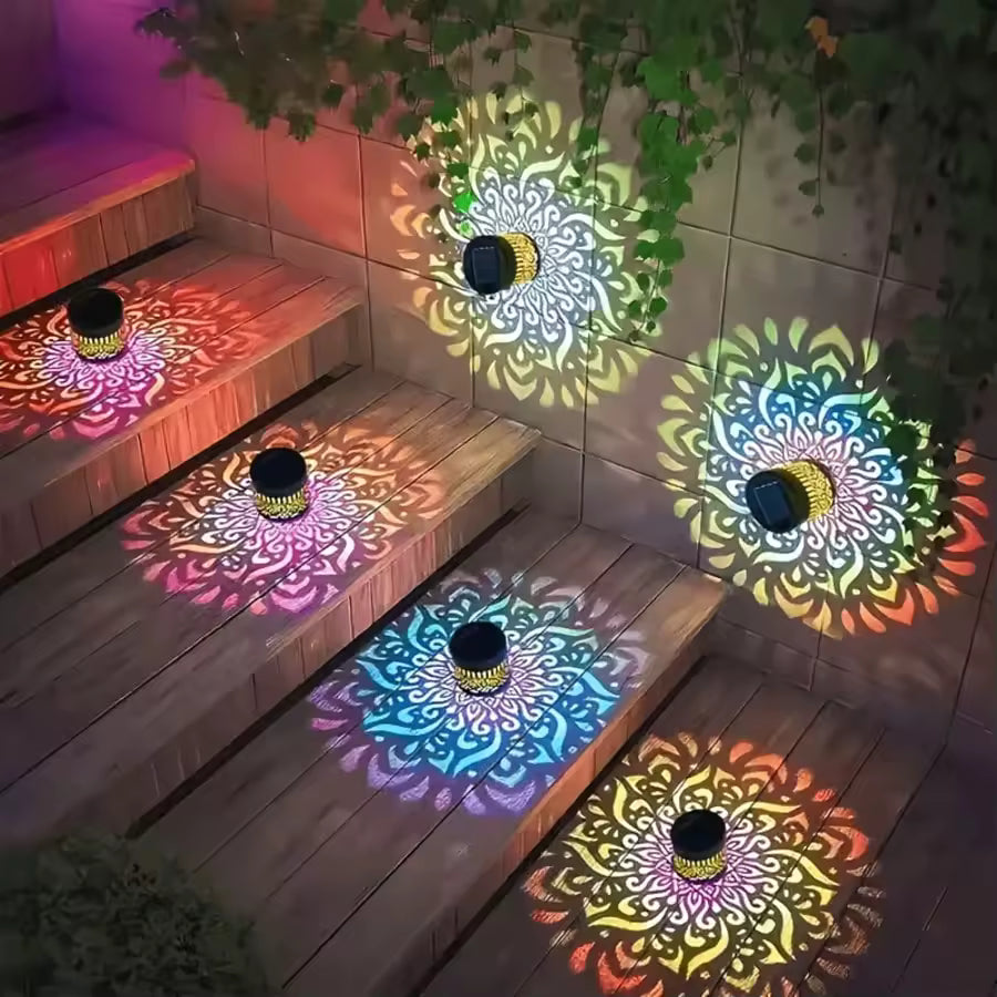 Solar Mandala Garden Light — Outdoor Decorative Wall Lamp