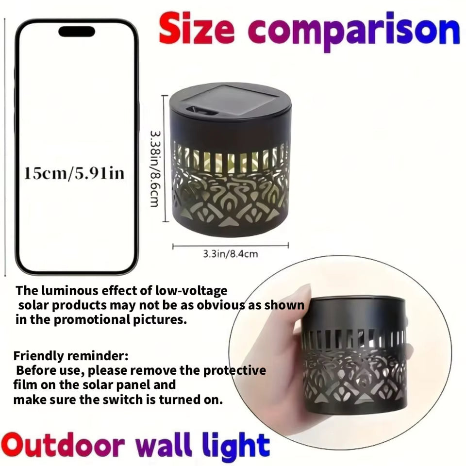 Solar Mandala Garden Light — Outdoor Decorative Wall Lamp